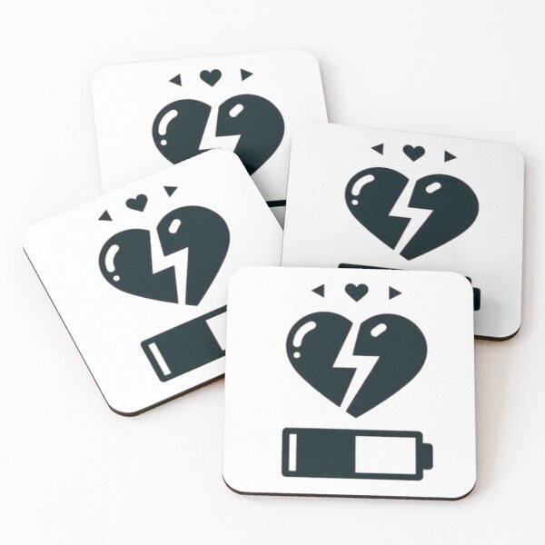 Item preview, Broken Heart Full Heart Empty Battery Icon T-Shirt Design designed and sold by BlueYasmine.