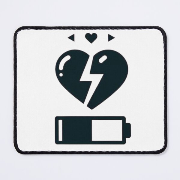 Item preview, Broken Heart Full Heart Empty Battery Icon T-Shirt Design designed and sold by BlueYasmine.
