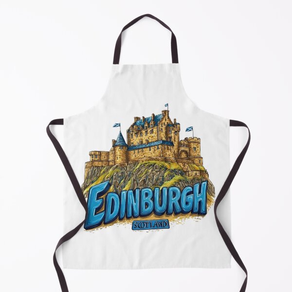 Item preview, Modern Edinburgh Scotland Castle Sticker with Dynamic 3D Typography Design designed and sold by Blurbean.