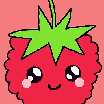 Artwork thumbnail, Smiling Raspberry by Toad-Draws