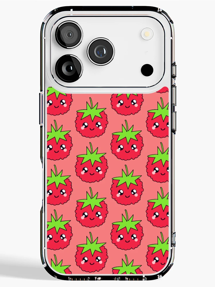 Thumbnail 1 of 5, iPhone Case, Smiling Raspberry designed and sold by Toad-Draws.
