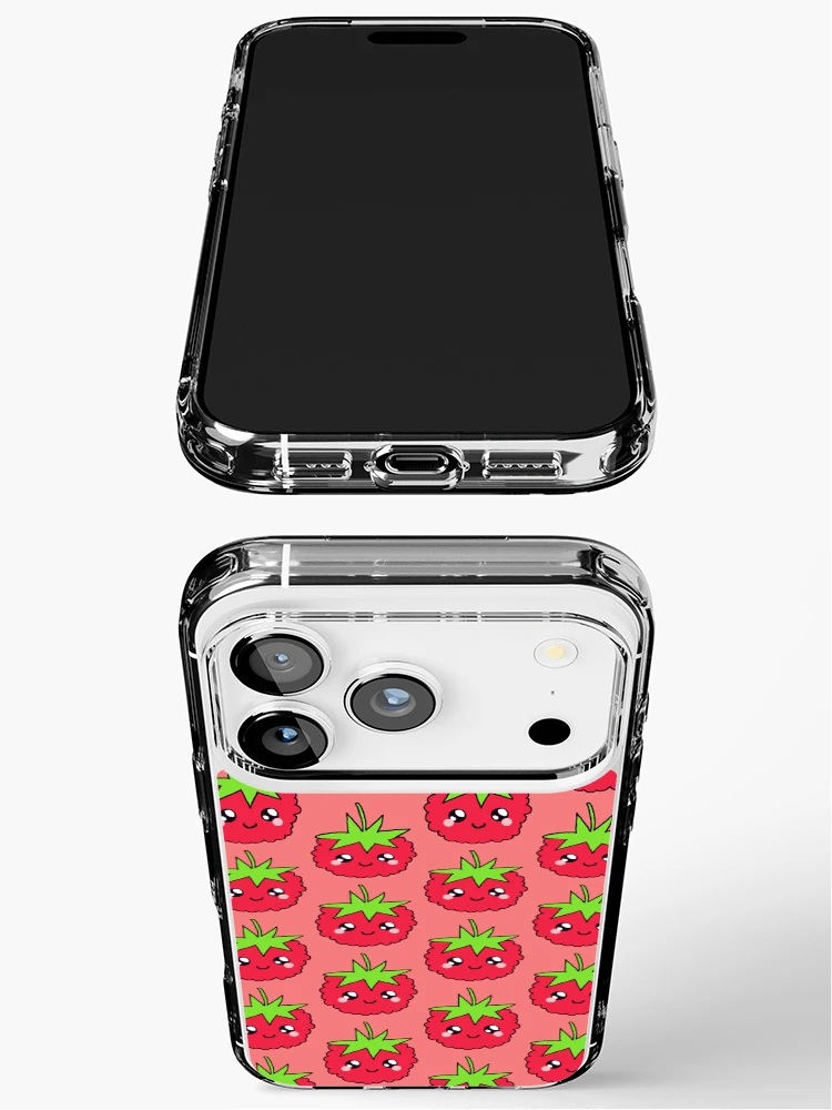 Thumbnail 3 of 5, iPhone Case, Smiling Raspberry designed and sold by Toad-Draws.