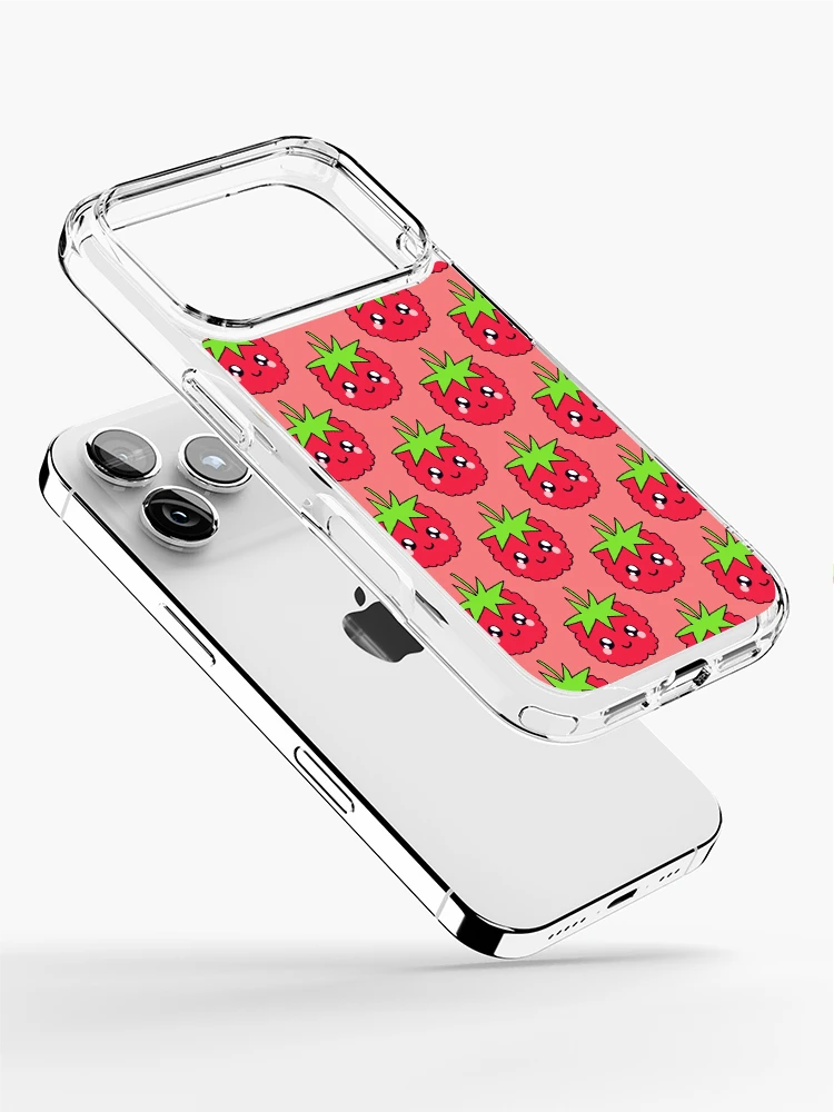 Thumbnail 2 of 5, iPhone Case, Smiling Raspberry designed and sold by Toad-Draws.