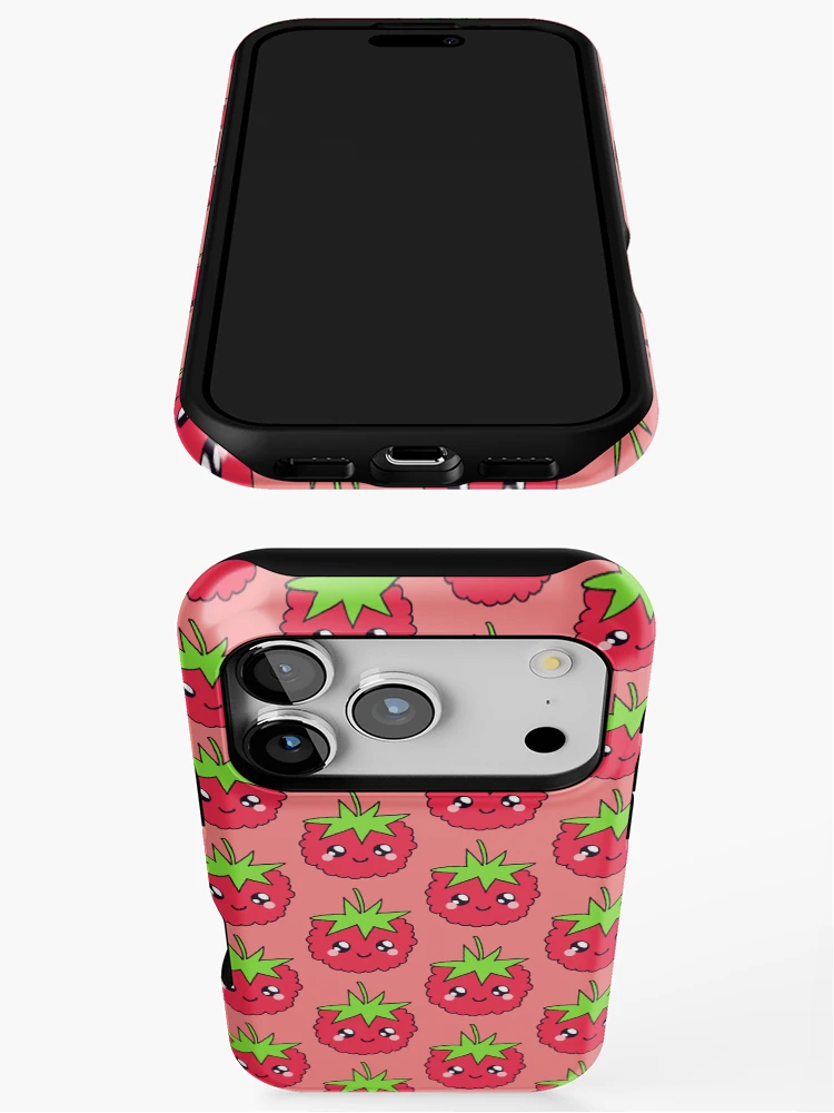 Thumbnail 3 of 4, iPhone Case, Smiling Raspberry  designed and sold by Toad-Draws.