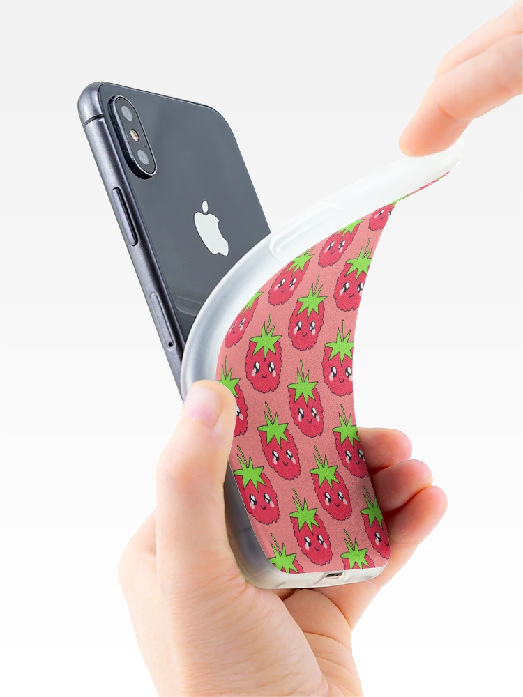 Thumbnail 4 of 5, iPhone Case, Smiling Raspberry designed and sold by Toad-Draws.