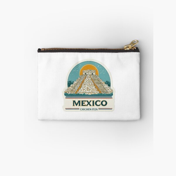 Item preview, Vintage Mexico Chichen Itza Badge Sticker with Retro Travel Design designed and sold by Blurbean.