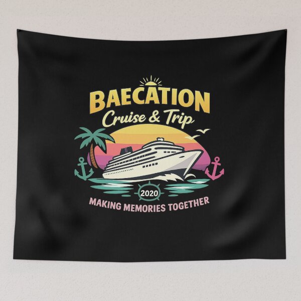 Item preview, BAECATION Cruise & Trip 2026 | Romantic Couple Vacation T-Shirt Design designed and sold by DailyDrivesct.