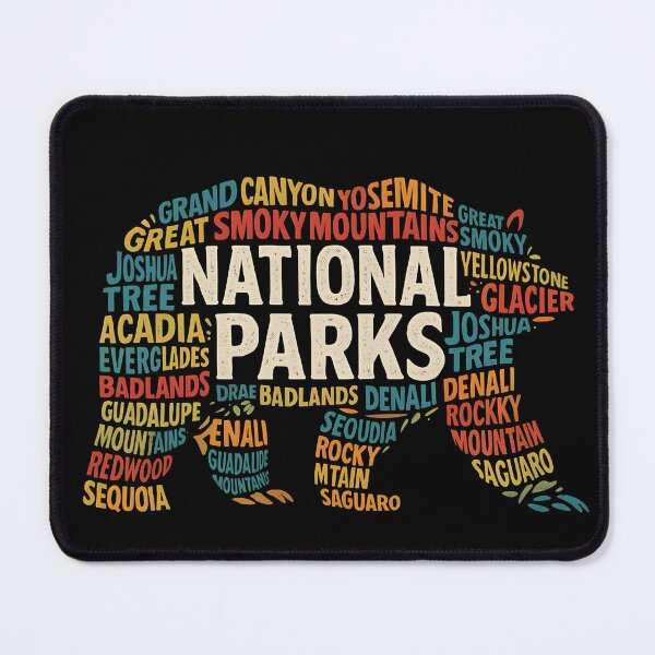 Item preview, Cool Bear All National Park Grizzly Bear Mountain Hike designed and sold by Zeus-Studio.