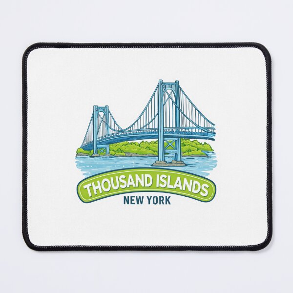 Item preview, Vintage Thousand Islands New York Bridge Sticker with St. Lawrence River Views designed and sold by Blurbean.