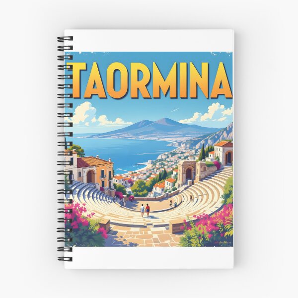 Item preview, Taormina, Sicily, Italy: Vintage-Style Painterly Travel Poster designed and sold by LSVart.