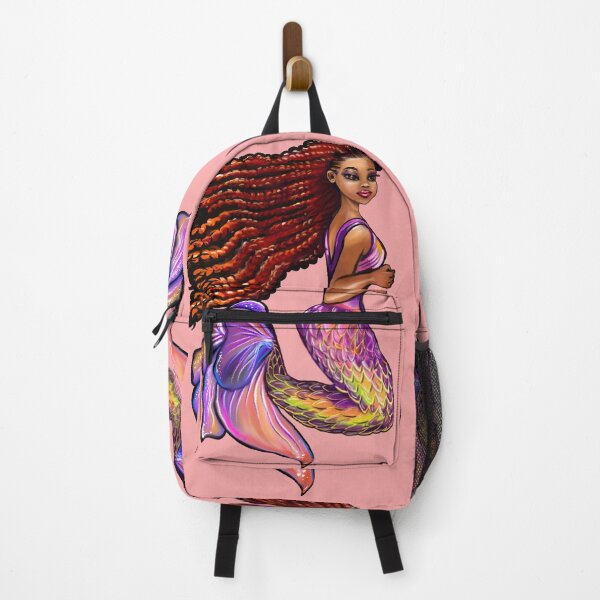 Item preview, Mermaid with flowing Afro Hair African American black woman Art designed and sold by Artonmytee.