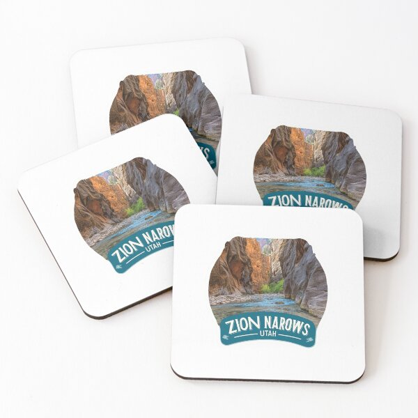 Item preview, Vintage Zion Narrows Utah Slot Canyon Sticker with Virgin River Views designed and sold by Blurbean.