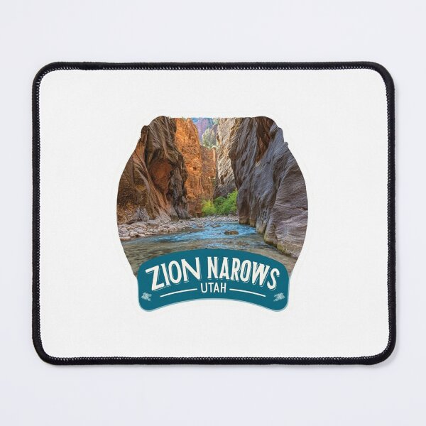 Item preview, Vintage Zion Narrows Utah Slot Canyon Sticker with Virgin River Views designed and sold by Blurbean.