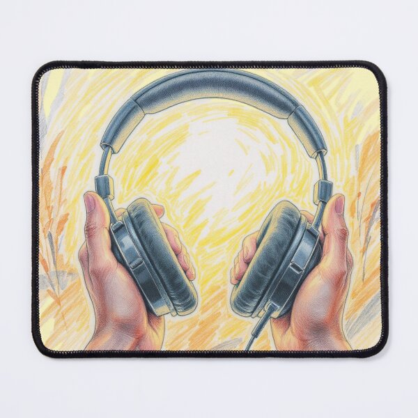 Item preview, The Sound of Sunlight: Vibrant Musical Headphones Sketch designed and sold by HappySproutArt.