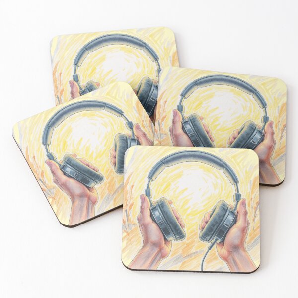 Item preview, The Sound of Sunlight: Vibrant Musical Headphones Sketch designed and sold by HappySproutArt.