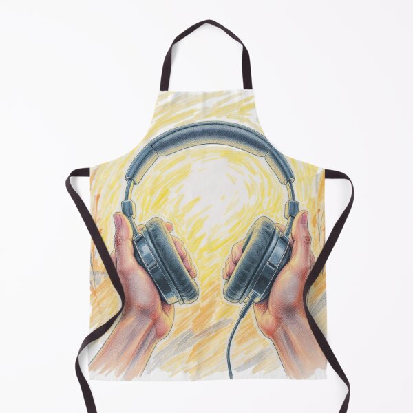 Item preview, The Sound of Sunlight: Vibrant Musical Headphones Sketch designed and sold by HappySproutArt.