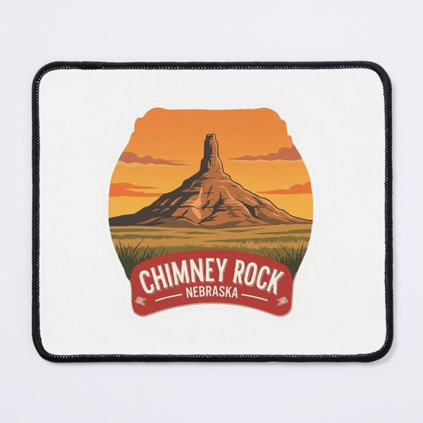 Item preview, Vintage Chimney Rock Nebraska Pioneer Trail Sticker with Great Plains Sunset designed and sold by Blurbean.