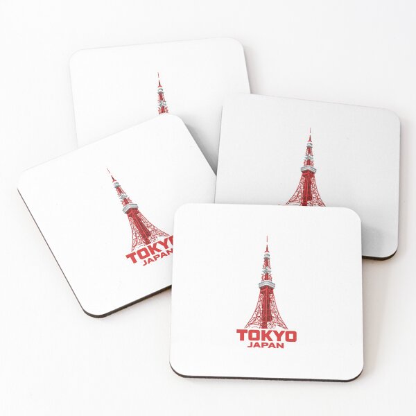 Item preview, Modern Tokyo Japan Tower Sticker with Red and White Lattice Design designed and sold by Blurbean.
