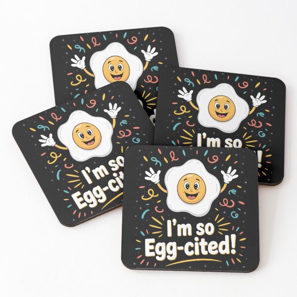 Item preview, I'm So Egg-Cited Breakfast Eggs Fried Egg designed and sold by TheRetroStyle.