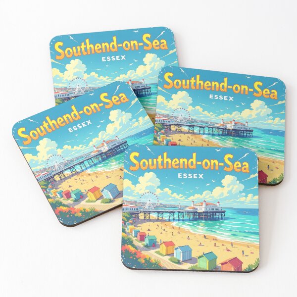 Item preview, Southend-on-Sea, Essex, England: Vintage-Style Painterly Travel Poster designed and sold by LSVart.