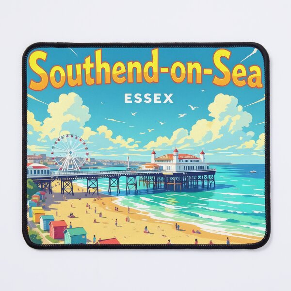 Item preview, Southend-on-Sea, Essex, England: Vintage-Style Painterly Travel Poster designed and sold by LSVart.