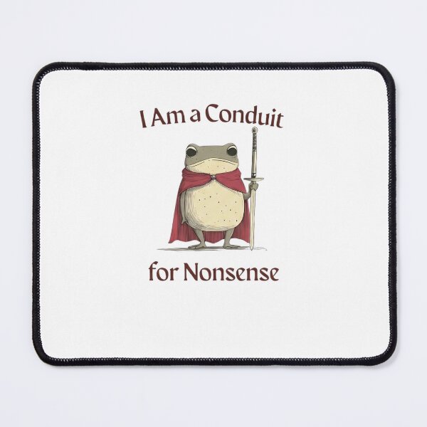 Item preview, I Am a Conduit for Nonsense – Funny Frog Wizard Meme Illustration designed and sold by NORTHLOOM.