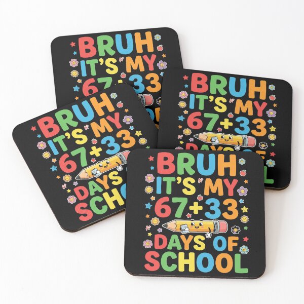 Item preview, Bruh Teacher It’s My 67 + 33 Days Of School Cute 100th Day of School, Colorful Pencil Quote designed and sold by NADIASHOP86.