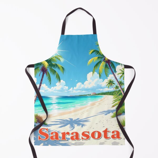 Item preview, Sarasota, Florida, USA: Vintage-Style Painterly Travel Poster designed and sold by LSVart.