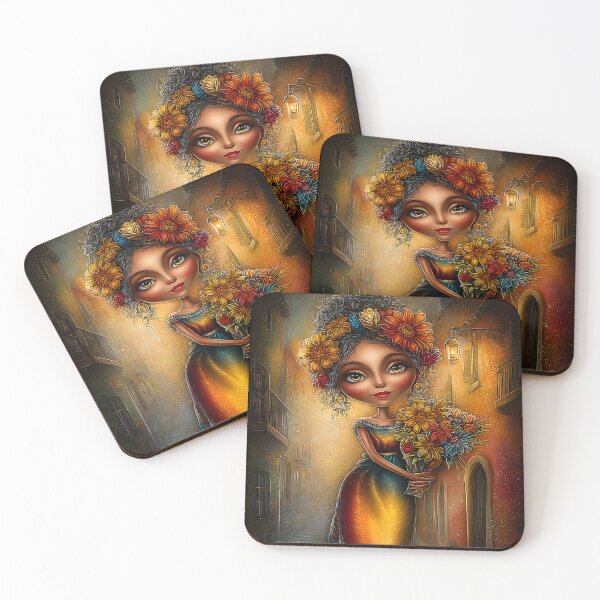 Item preview, Elegant Woman in Colorful Dress with Flowers designed and sold by Artessie.