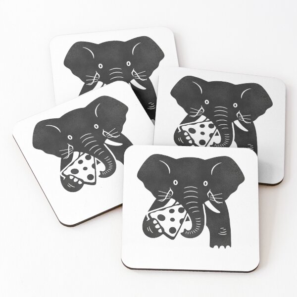 Item preview, Elephant Enjoying Vibrant Abstract Pizza designed and sold by k3rstman1.