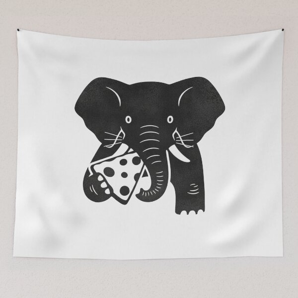 Item preview, Elephant Enjoying Vibrant Abstract Pizza designed and sold by k3rstman1.