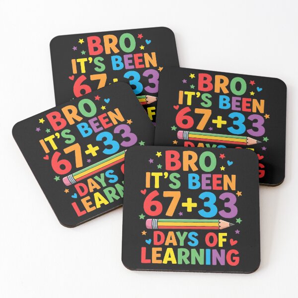 Item preview, Bro It’s Been 67 + 33 Days Of Learning, Fun 100 Days of School Kids Learning Milestone designed and sold by NADIASHOP86.