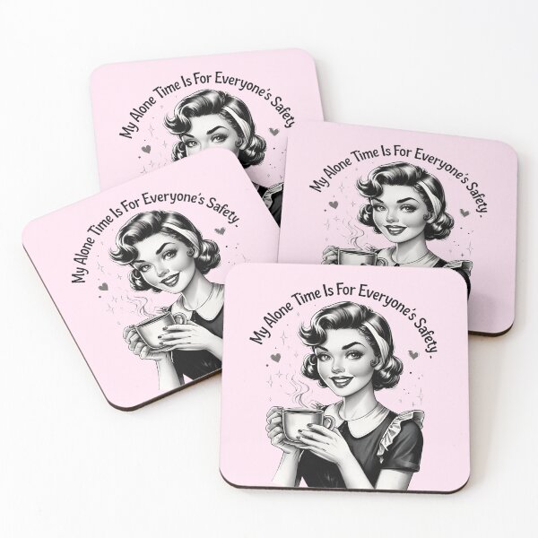 Item preview, Lady Coffee T-Shirt – My Alone Time Is For Everyone’s Safety – Vintage Coffee Lover Tee designed and sold by MAGICKEY2024.