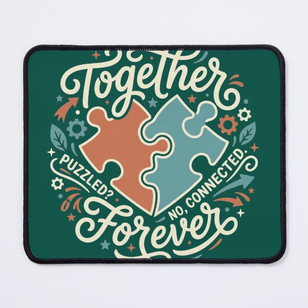 Item preview, Together Forever: Vintage Retro Puzzle Heart Connection designed and sold by HappySproutArt.