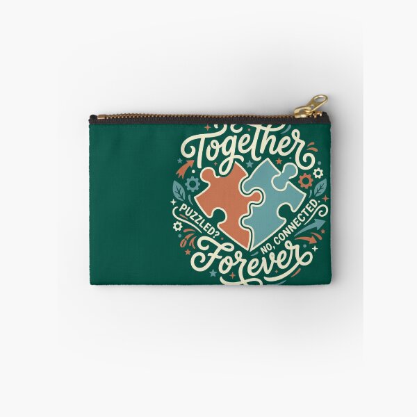 Item preview, Together Forever: Vintage Retro Puzzle Heart Connection designed and sold by HappySproutArt.