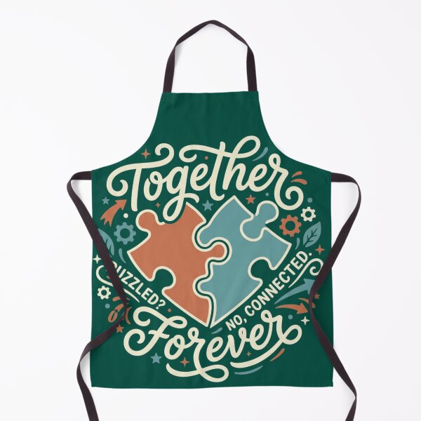 Item preview, Together Forever: Vintage Retro Puzzle Heart Connection designed and sold by HappySproutArt.