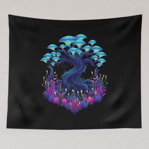 Item preview, Avatar-Inspired Pandora Forest Art – Bioluminescent Fantasy Jungle Nature designed and sold by alllyxispace.