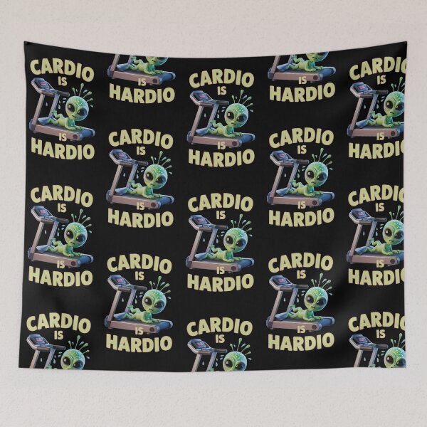 Item preview, Funny Alien Cardio Is Hardio - 3D Workout Humor designed and sold by Planet Sarcasm.