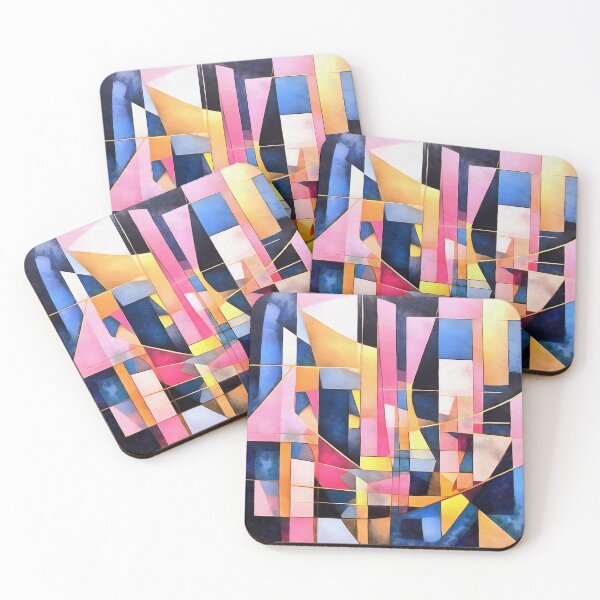 Item preview, Rectangles and Triangles Geometric Abstract designed and sold by taiche.