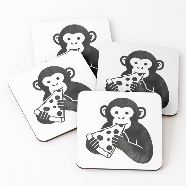 Item preview, Funny Monkey Eating Pizza designed and sold by k3rstman1.