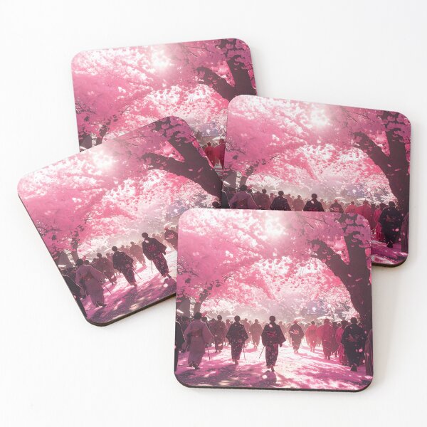 Item preview, The path of spring – A scene inspired by Hanami designed and sold by Schoenenwald — Art Japonais, Zen & Nature.