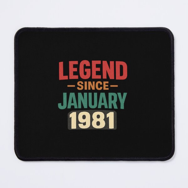 Item preview, Legend Since January 1981 | Vintage Retro Birthday T-Shirt | Classic Milestone Year Tee designed and sold by DailyDrivesct.