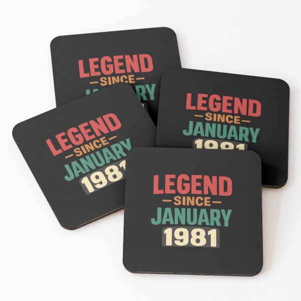 Item preview, Legend Since January 1981 | Vintage Retro Birthday T-Shirt | Classic Milestone Year Tee designed and sold by DailyDrivesct.