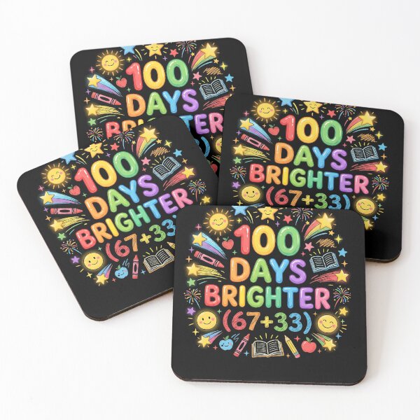 Item preview, :Colorful 100 Days Brighter Stars Happy 100th Day of School Rainbow Fitted Teacher Girls Student designed and sold by NADIASHOP86.