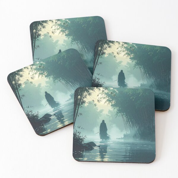 Item preview, The Spirit of Bamboo – Mystical Silhouette in the Mist designed and sold by Schoenenwald - Illustrations Uniques et Originales.