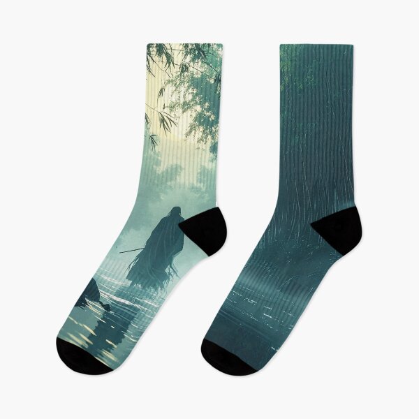 Item preview, The Spirit of Bamboo – Mystical Silhouette in the Mist designed and sold by Schoenenwald - Illustrations Uniques et Originales.