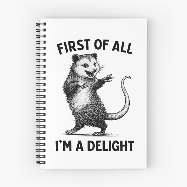Item preview, Copy of First of All I'm A Delight Funny Saying Sarcastic Opossum designed and sold by gear-posters.