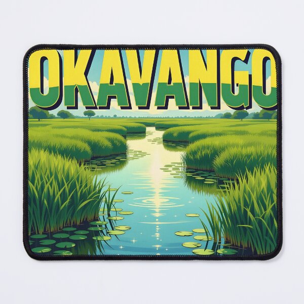 Item preview, Okavango Delta, Botswana: Vintage-Style Painterly Travel Poster designed and sold by LSVart.