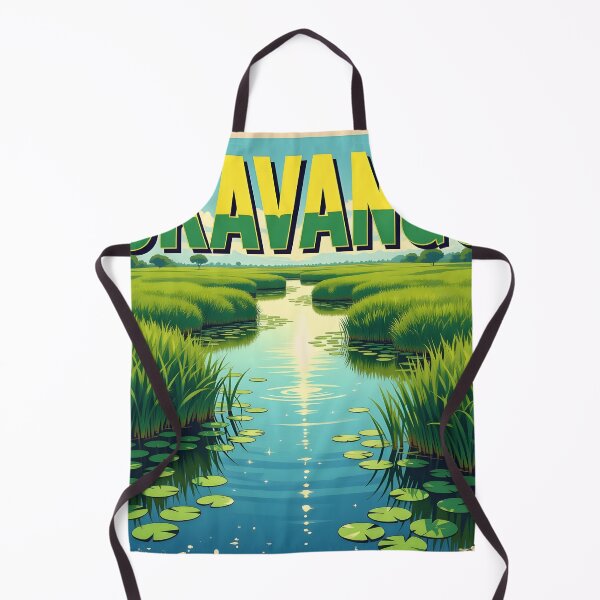 Item preview, Okavango Delta, Botswana: Vintage-Style Painterly Travel Poster designed and sold by LSVart.