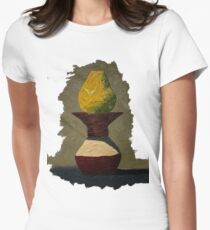 Still Life: Pear and Vase Women's Fitted T-Shirt